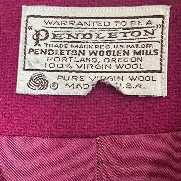 Vintage Pendleton 100% Virgin Wool Blazer. Size 14 GUC - Picture 7 of 9